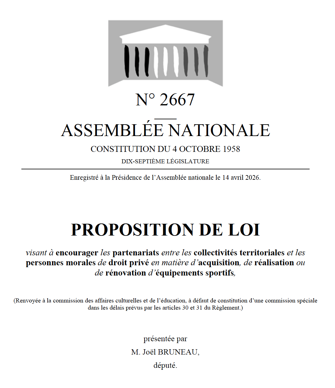 Proposition de loi : vers un nouveau modèle de financement privé-public ...